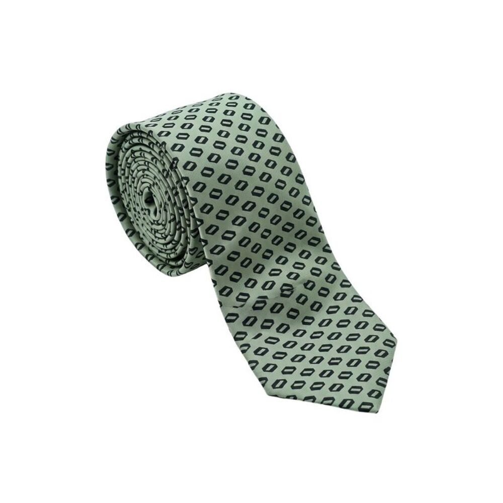 Armani Collezioni Mens Mint Green / Black Micro Diamond Neck Tie